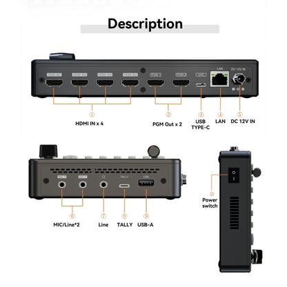 TitanWave ProCast 4K Video Switcher